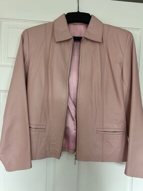 Women’s Dusty Pink Leather Jacket